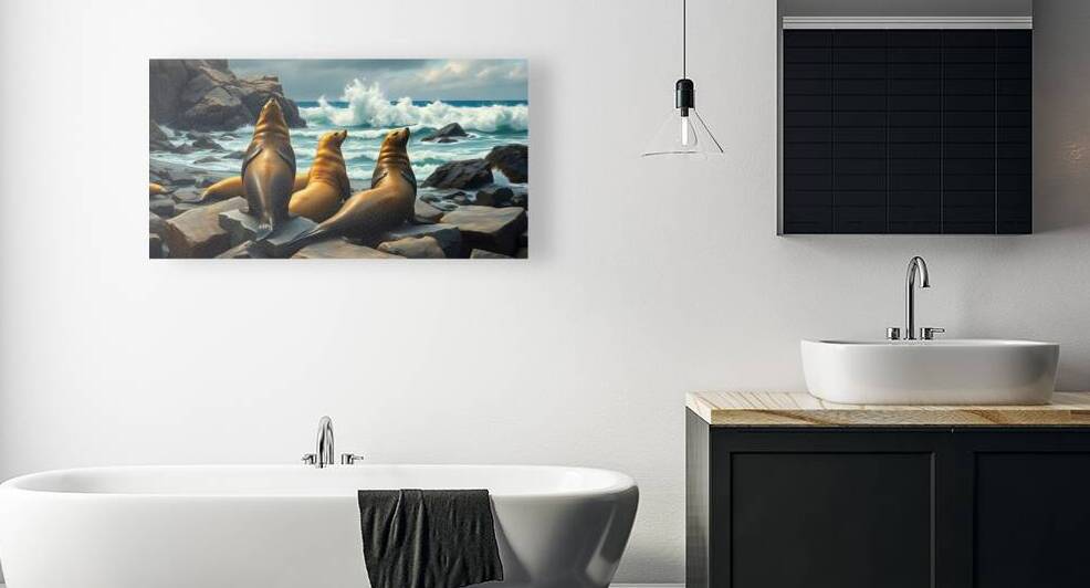 Sealio On His Back With Friends by Adam Holms