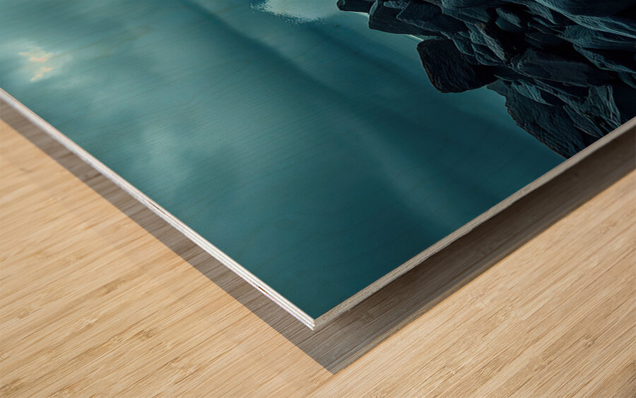 Lighthouse Coastal Cloudy Day Wood print