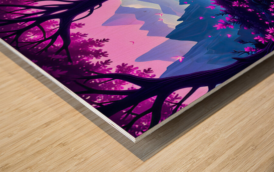 Elven Enchanted Forest Wood print