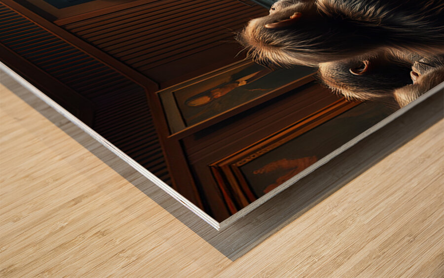 Monkeys Watching The News Wood print