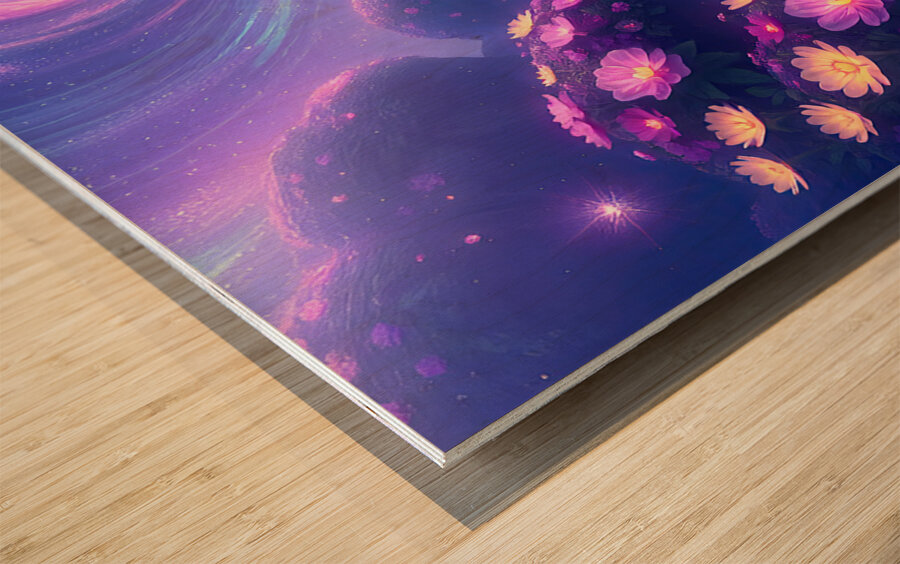 Planet Neoneth Wood print