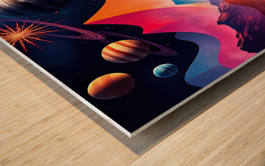 Interplanetary Mindscapes Wood print