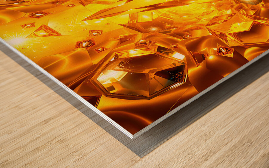 Golden Bliss Wood print