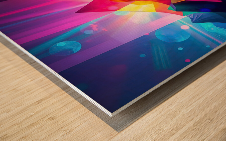 Planet Wow Wood print