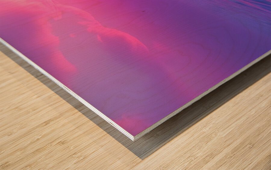 Vibrant Sunset Dream Wood print