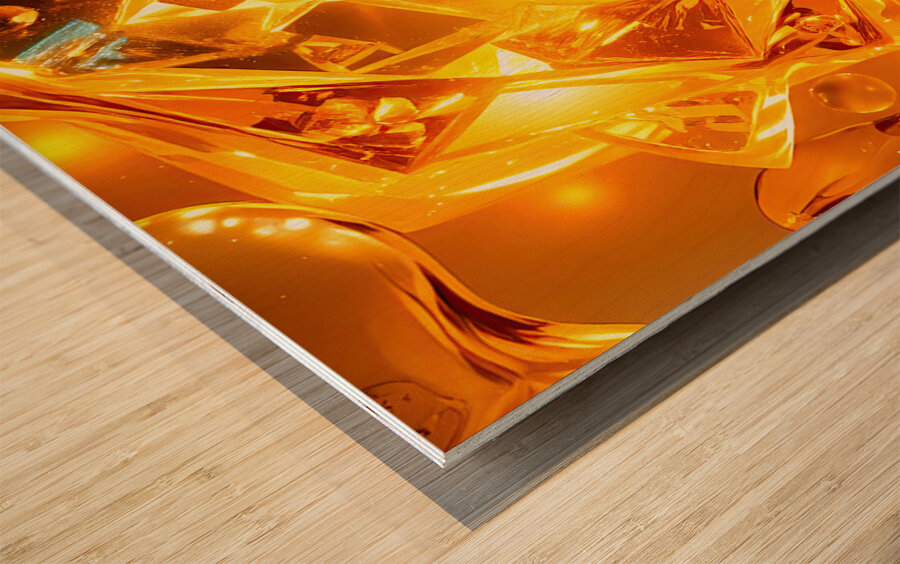 Golden Crystal Goddess Wood print