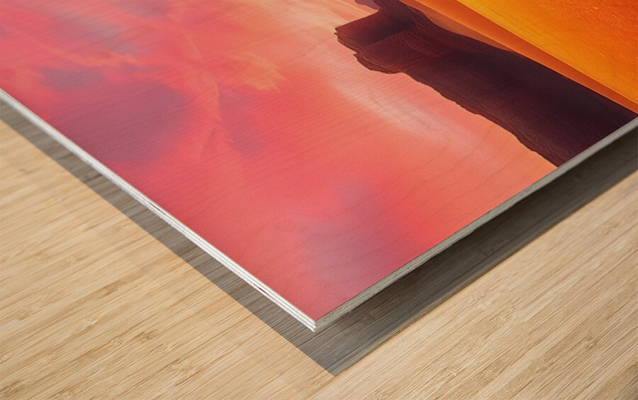 Golden Desert Wood print