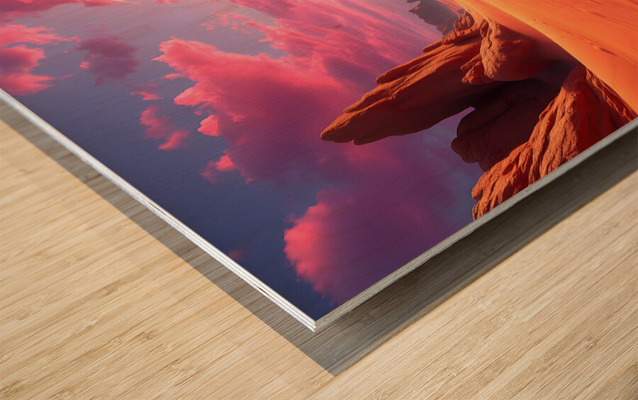 Golden Desert Tranquility Wood print