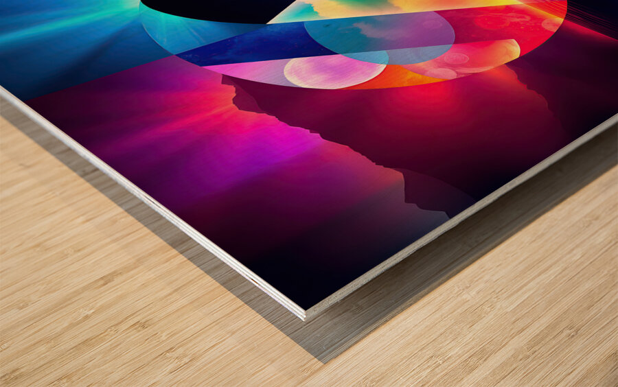 Bursts of Radiance Wood print