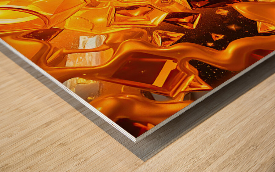 Golden Angel Wood print